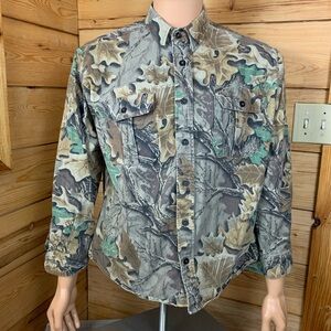 Walls Vintage Men's XL XXL Camo Fall Leaf Jacket 25” p2p Hunting Fishing Camping